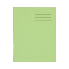 9x7" Exercise Book 64 Page, Plain, Light Green - Pack of 100